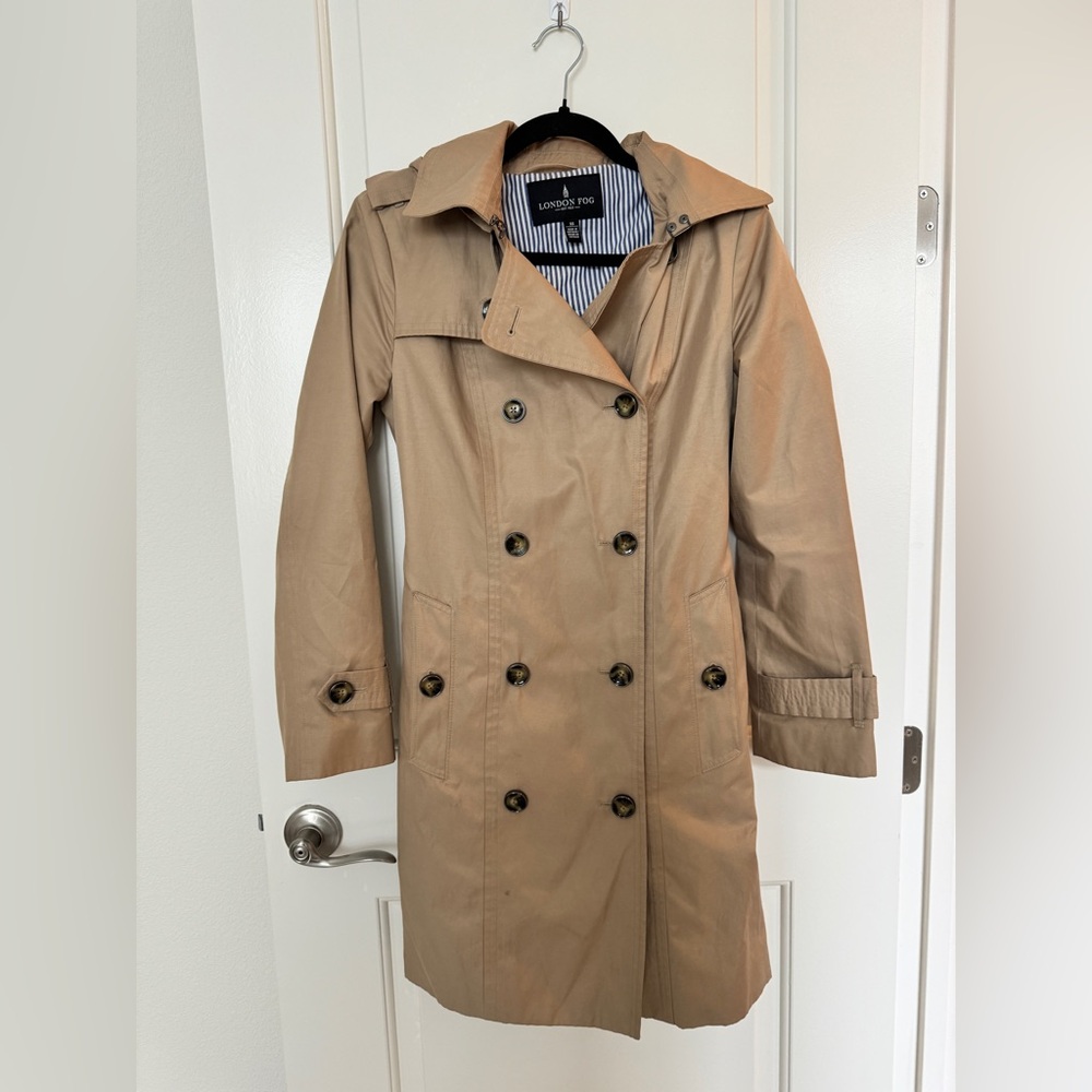 London Fog camel trench coat
